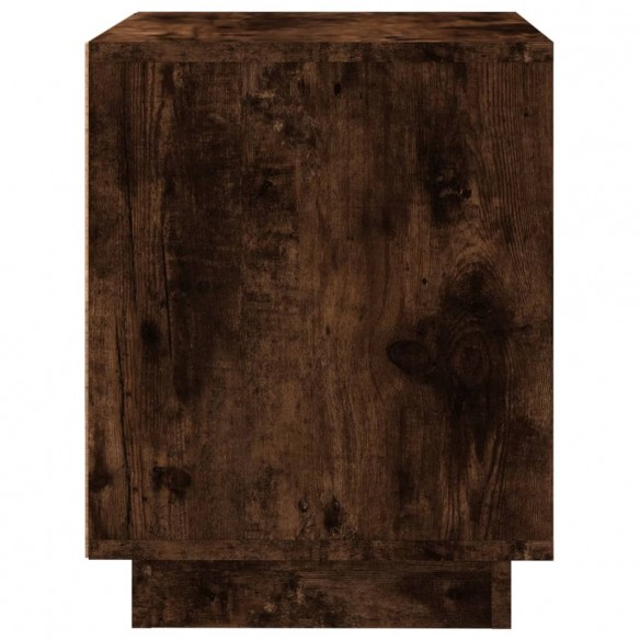 Table de chevet chêne fumé 44x35x45 cm bois d'ingénierie