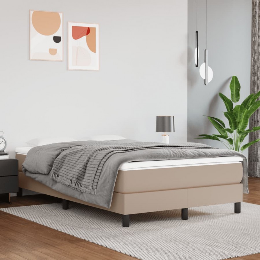Sommier à lattes de lit avec matelas Cappuccino 120x200 cm
