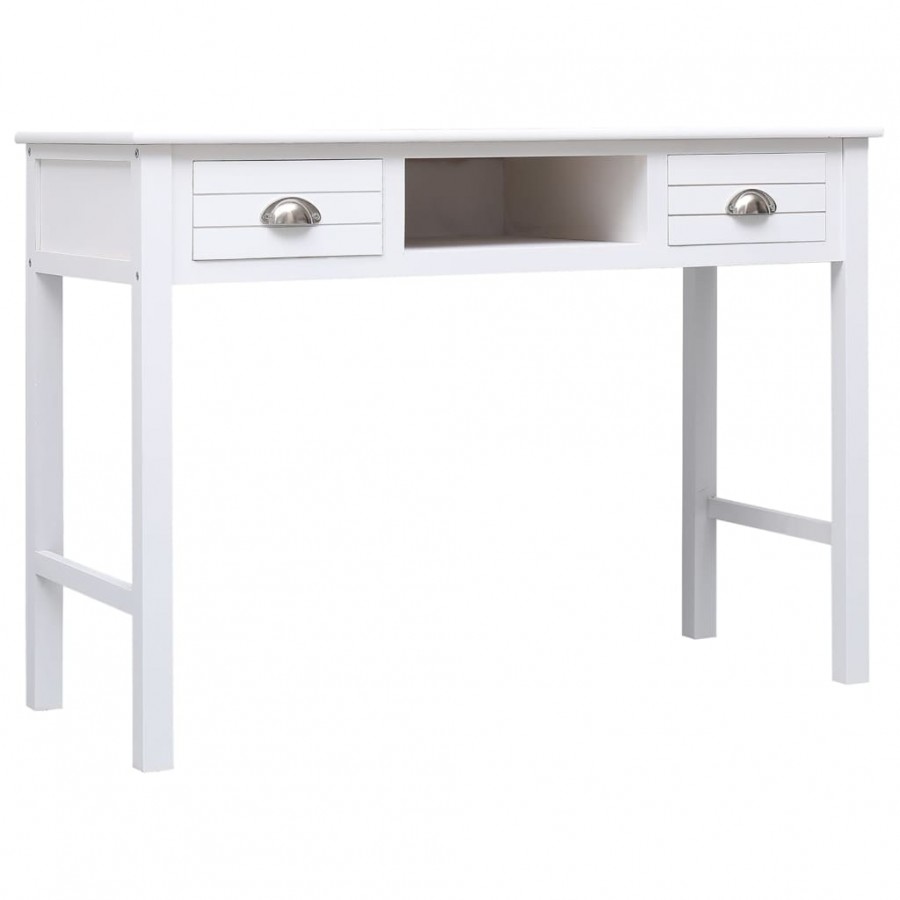 Buffet Blanc 108x45x76 cm Bois de Paulownia massif