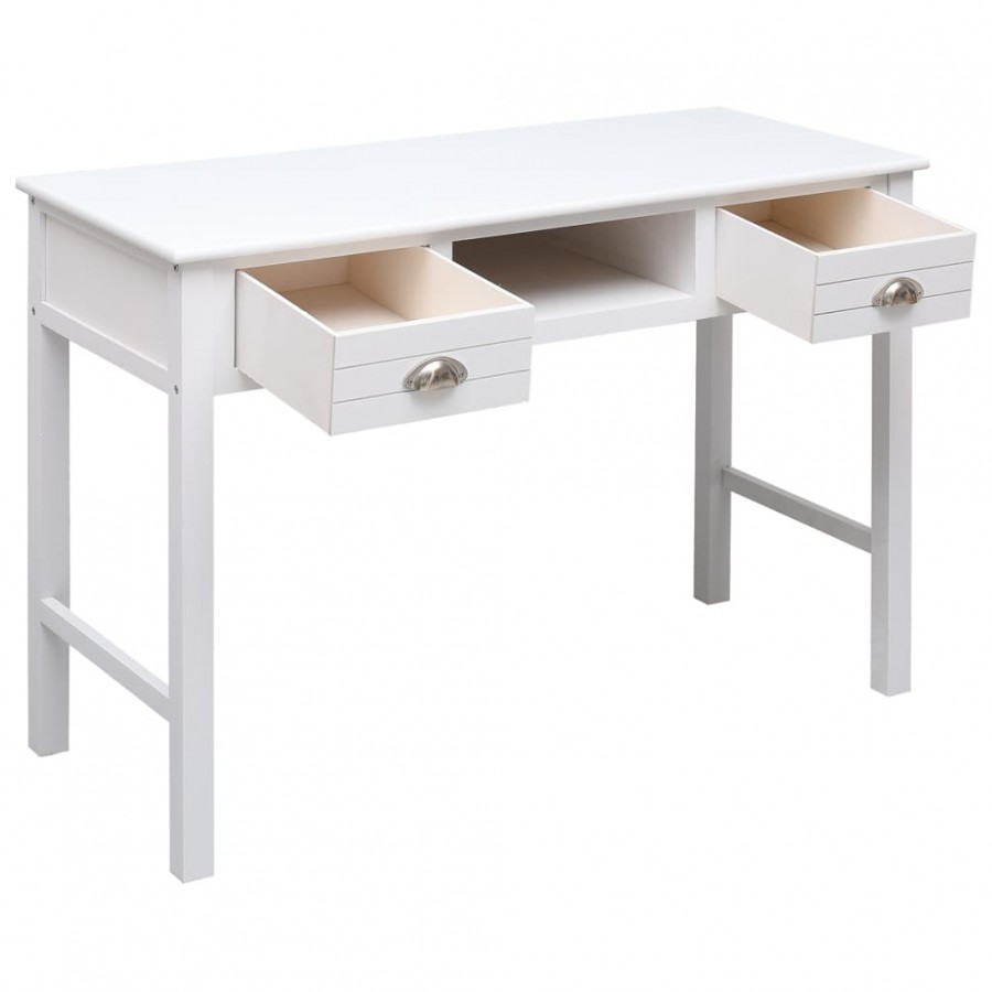 Buffet Blanc 108x45x76 cm Bois de Paulownia massif
