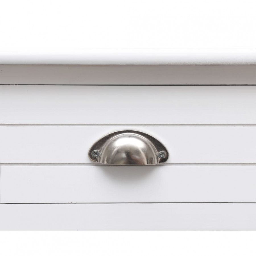 Buffet Blanc 108x45x76 cm Bois de Paulownia massif