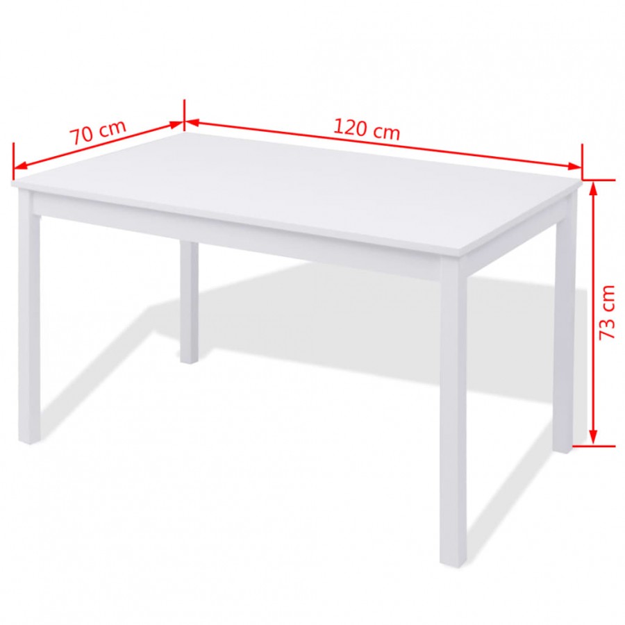 Jeu de salle à manger 7 pcs Pinède Blanc