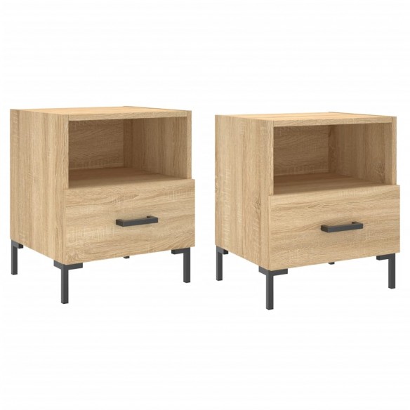 Tables de chevet 2 pcs chêne sonoma 40x35x47,5 cm