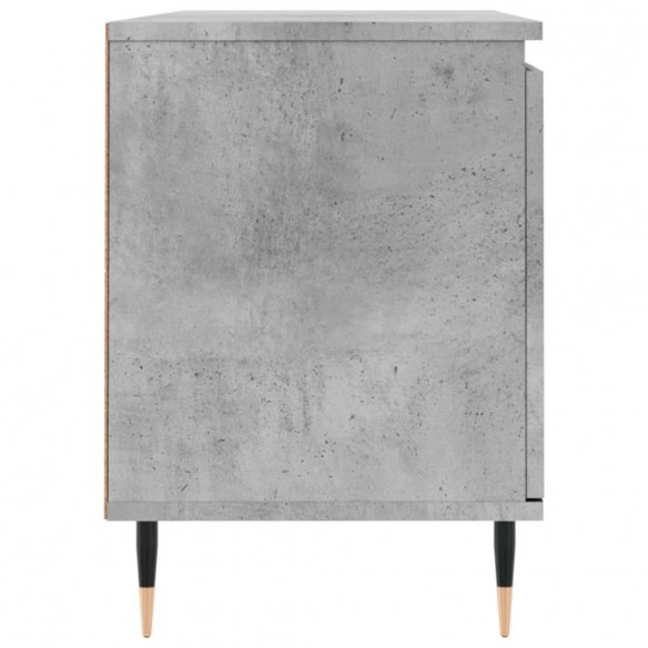 Meuble TV gris béton 104x35x50 cm bois d'ingénierie