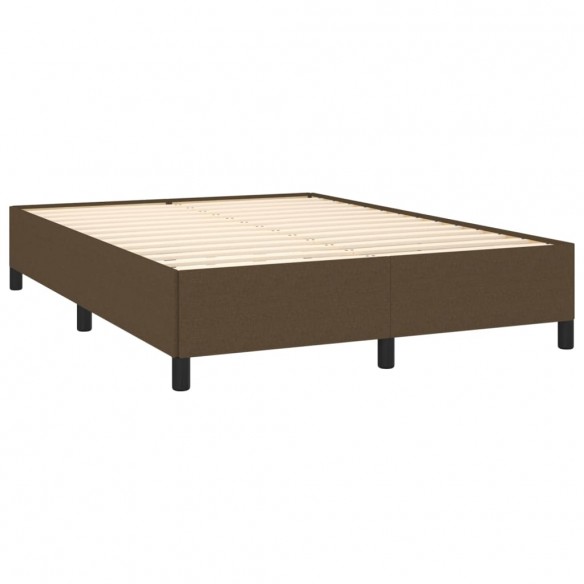 Cadre de lit avec matelas Marron foncé 140x190 cm