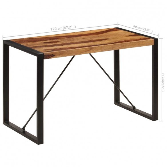 Table de salle à manger 120x60x76 cm Bois de Sesham solide