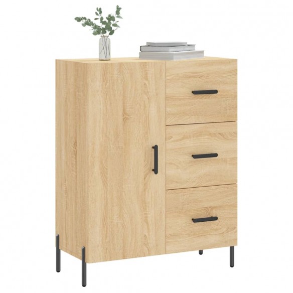 Buffet chêne sonoma 69,5x34x90 cm bois d'ingénierie