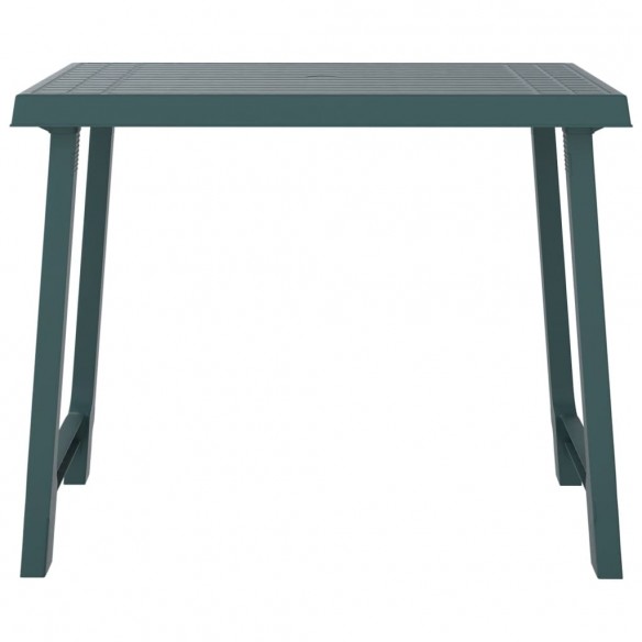 Table de camping vert 79x56x64 cm PP aspect de bois