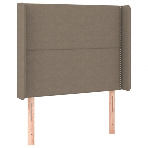 Tête de lit avec oreilles Taupe 83x16x118/128 cm Tissu