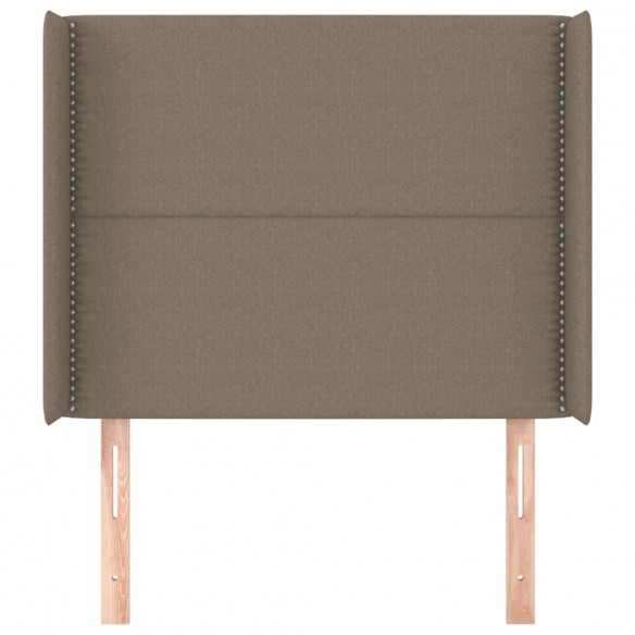 Tête de lit avec oreilles Taupe 83x16x118/128 cm Tissu