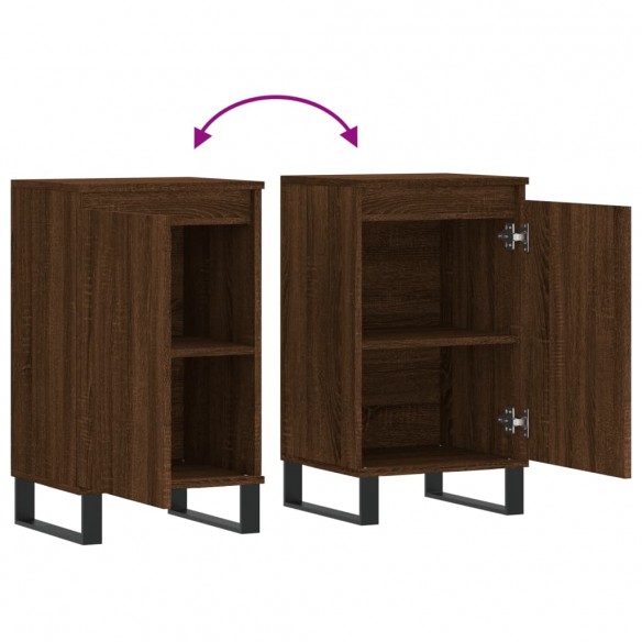 Buffets 2 pcs chêne marron 40x35x70 cm bois d'ingénierie