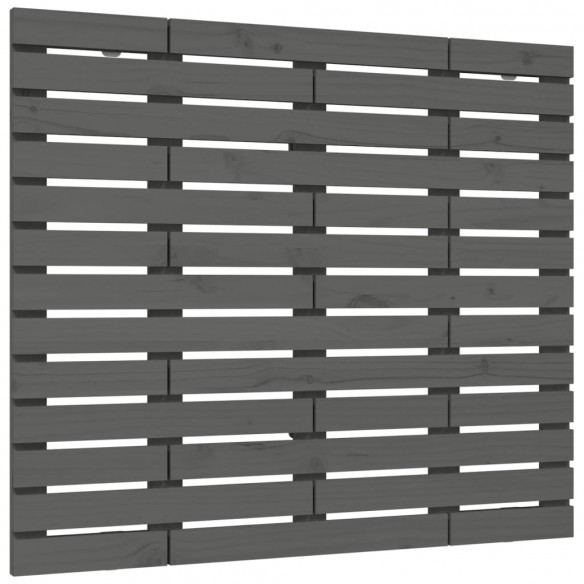 Tête de lit murale Gris 81x3x91,5 cm Bois massif de pin