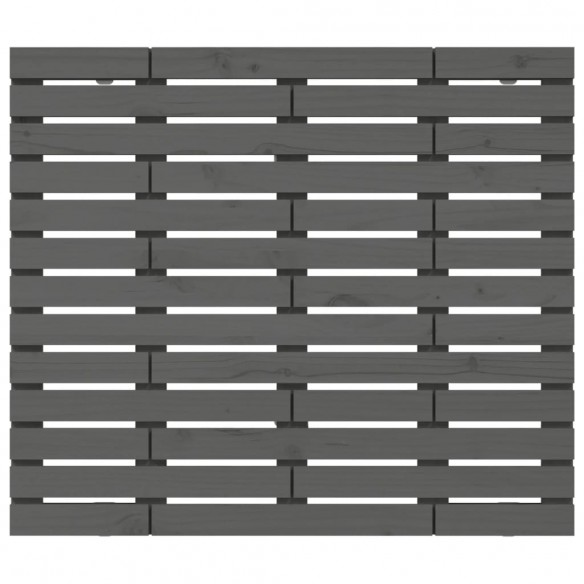 Tête de lit murale Gris 81x3x91,5 cm Bois massif de pin