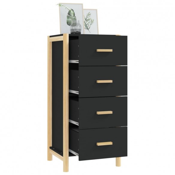 Buffet haut Noir 42x38x90 cm Bois d'ingénierie