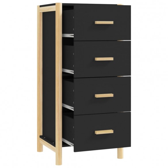 Buffet haut Noir 42x38x90 cm Bois d'ingénierie