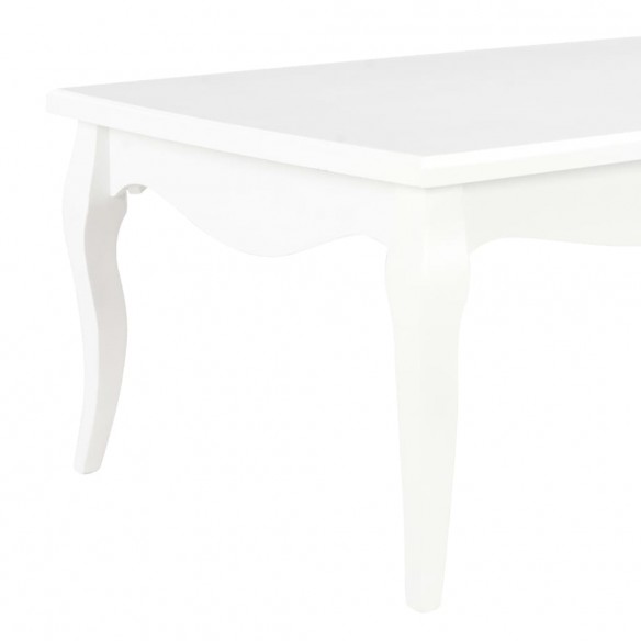 Table basse Blanc 110 x 60 x 40 cm Bois de pin massif