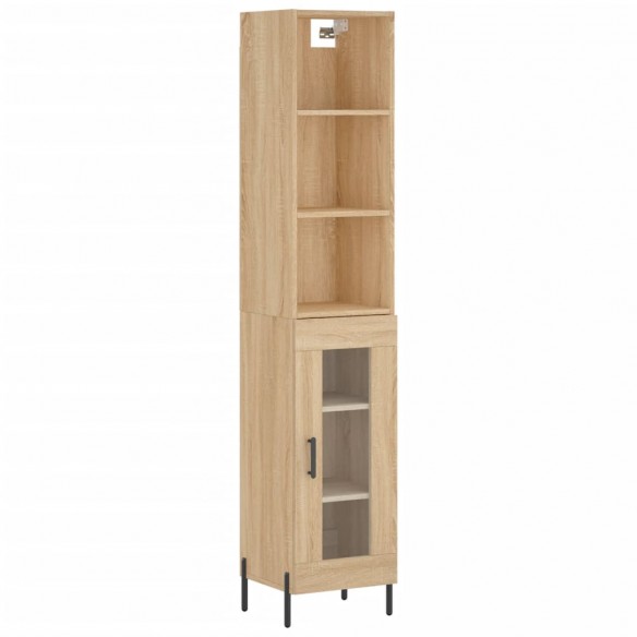 Buffet haut Chêne sonoma 34,5x34x180 cm Bois d'ingénierie