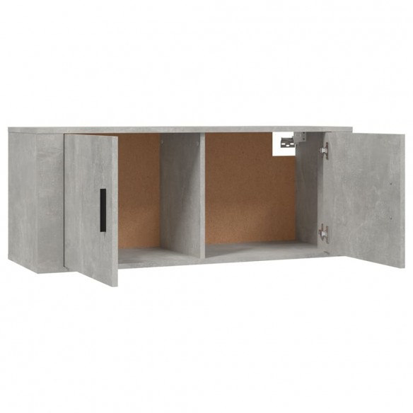 Ensemble de meubles TV 2 pcs gris béton bois d'ingénierie