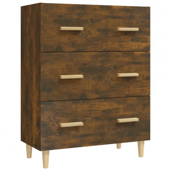 Buffet Chêne fumé 70x34x90 cm Bois d'ingénierie