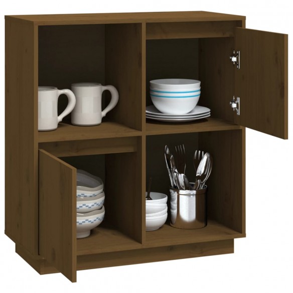 Buffet Marron miel 74x35x80 cm Bois massif de pin