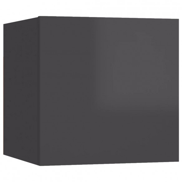 Meubles TV muraux 4 pcs Gris brillant 30,5x30x30 cm