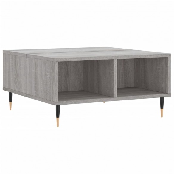 Table basse sonoma gris 60x60x30 cm bois d'ingénierie