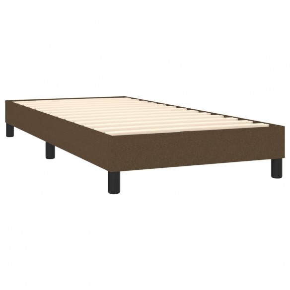 Cadre de lit avec matelas Marron foncé 90x190 cm