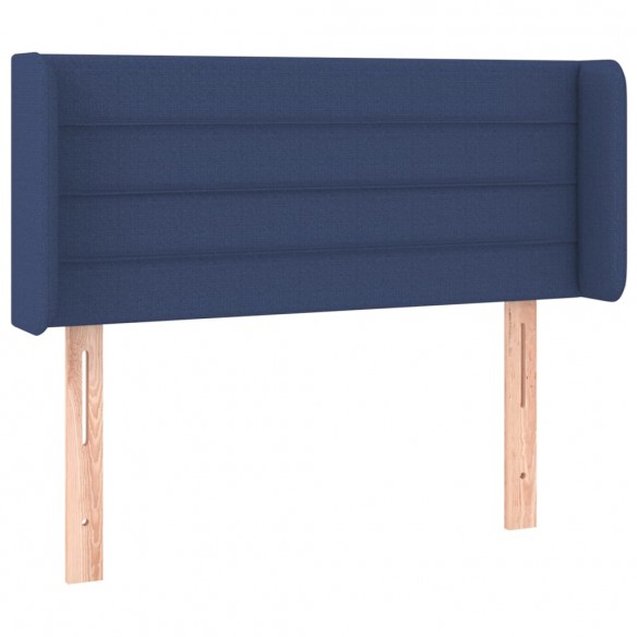 Tête de lit avec oreilles Bleu 83x16x78/88 cm Tissu