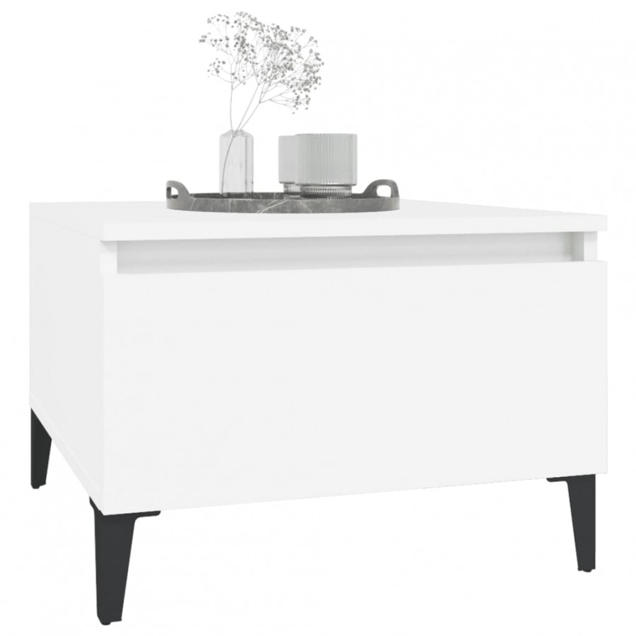 Tables d'appoint 2 pcs Blanc 50x46x35 cm 