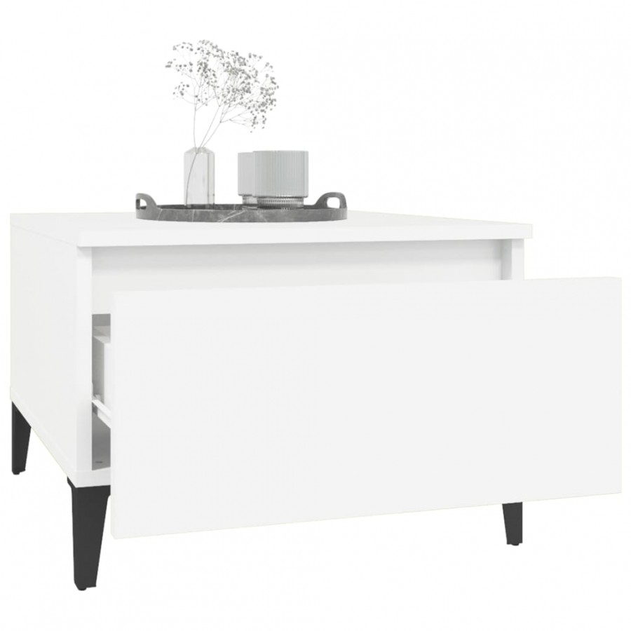 Tables d'appoint 2 pcs Blanc 50x46x35 cm 