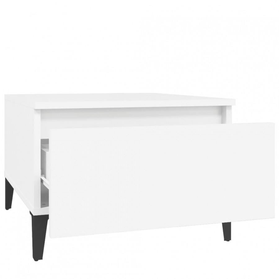 Tables d'appoint 2 pcs Blanc 50x46x35 cm 