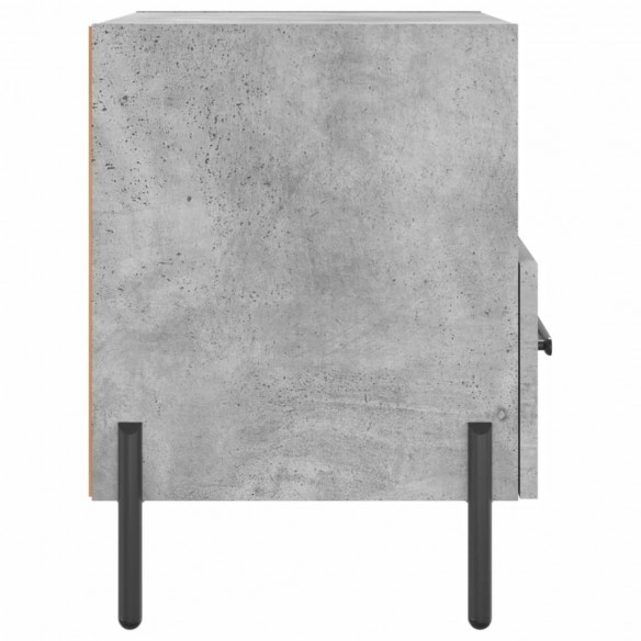 Table de chevet gris béton 40x35x47,5 cm bois d’ingénierie