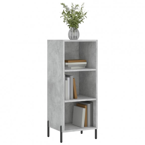 Buffet gris béton 34,5x32,5x90 cm bois d'ingénierie