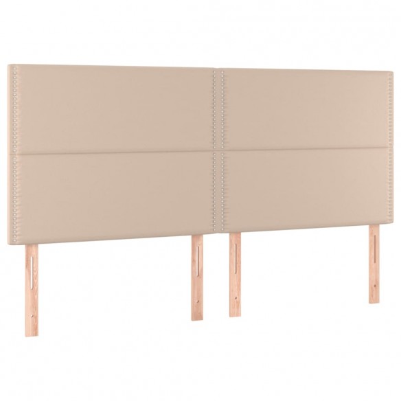 Têtes de lit 4 pcs Cappuccino 80x5x78/88 cm Similicuir