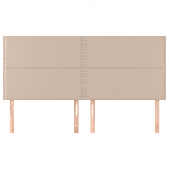 Têtes de lit 4 pcs Cappuccino 80x5x78/88 cm Similicuir