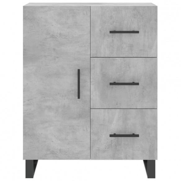 Buffet gris béton 69,5x34x90 cm bois d'ingénierie