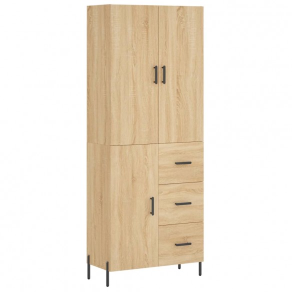 Buffet haut Chêne sonoma 69,5x34x180 cm Bois d'ingénierie