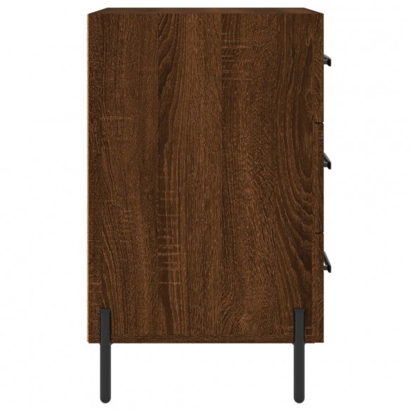 Table de chevet chêne marron 40x40x66 cm bois d'ingénierie