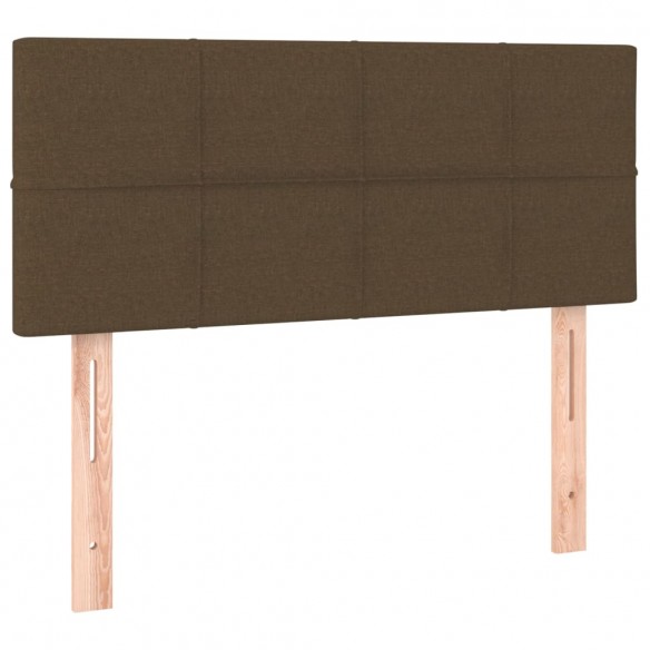 Tête de lit Marron Foncé 100x5x78/88 cm Tissu