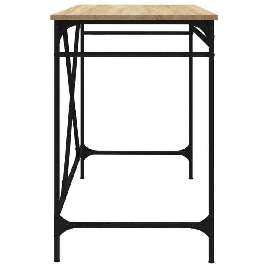Bureau chêne sonoma 100x50x75 cm bois d'ingénierie et fer Bureau chêne sonoma 100x50x75 cm bois d'ingénierie et fer