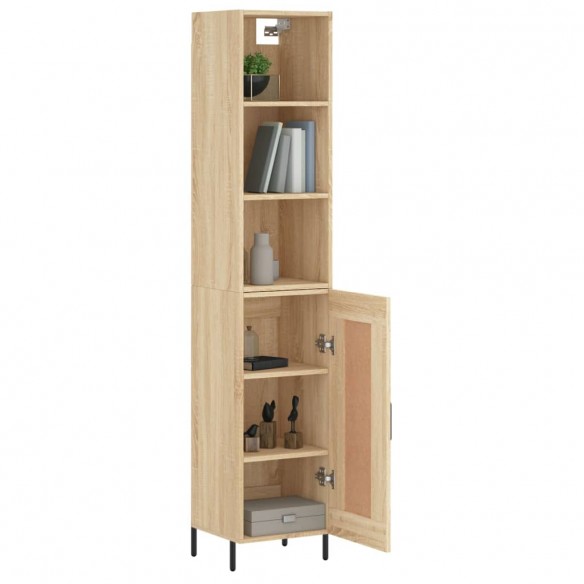 Buffet haut Chêne sonoma 34,5x34x180 cm Bois d'ingénierie