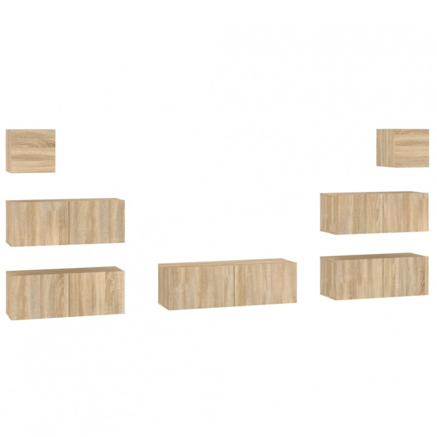 Ensemble de meubles TV 7 pcs Chêne sonoma  Ensemble de meubles TV 7 pcs Chêne sonoma