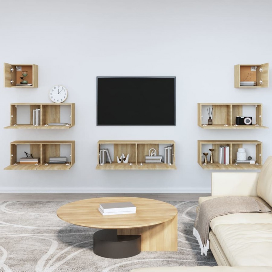 Ensemble de meubles TV 7 pcs Chêne sonoma  Ensemble de meubles TV 7 pcs Chêne sonoma