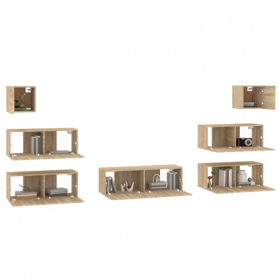 Ensemble de meubles TV 7 pcs Chêne sonoma  Ensemble de meubles TV 7 pcs Chêne sonoma