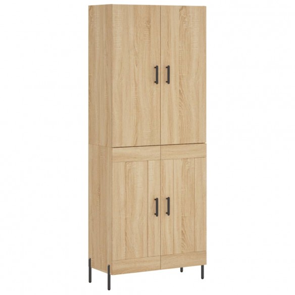 Buffet haut Chêne sonoma 69,5x34x180 cm Bois d'ingénierie