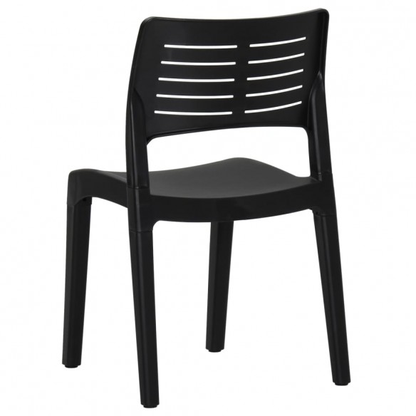 Chaises de jardin 2 pcs Anthracite Polypropylène