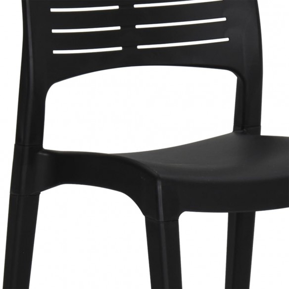 Chaises de jardin 2 pcs Anthracite Polypropylène