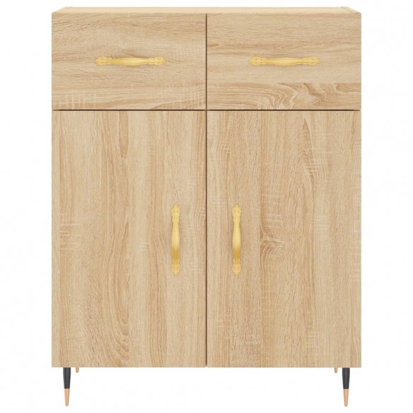 Buffet chêne sonoma 69,5x34x90 cm bois d'ingénierie