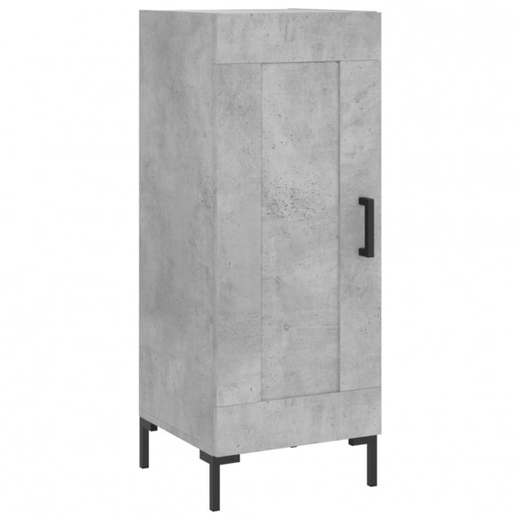 Buffet haut Gris béton 34,5x34x180 cm Bois d'ingénierie