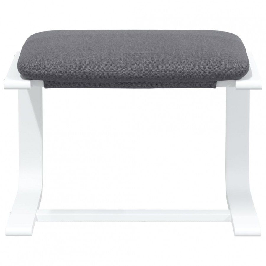 Repose-pied Gris foncé 51x41x40 cm Tissu
